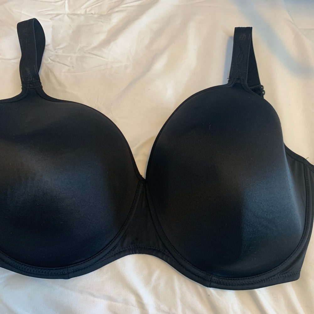 Black Full Coverage T-Shirt Bra - Picture 1 of 4